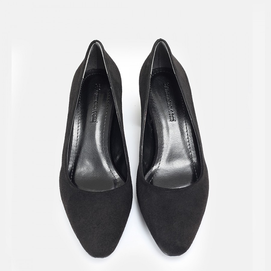 Stiletto Siyah Süet Topuklu Ayakkabı