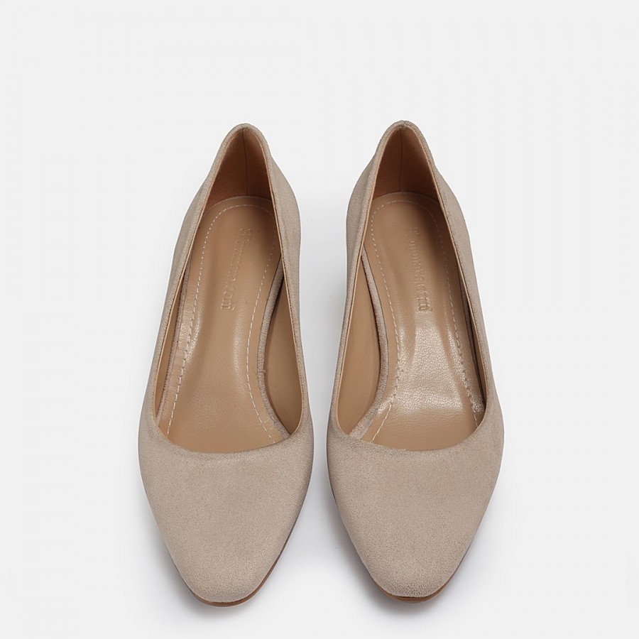 Stiletto Ten Süet Topuklu Ayakkabı