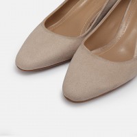 Stiletto Ten Süet Topuklu Ayakkabı