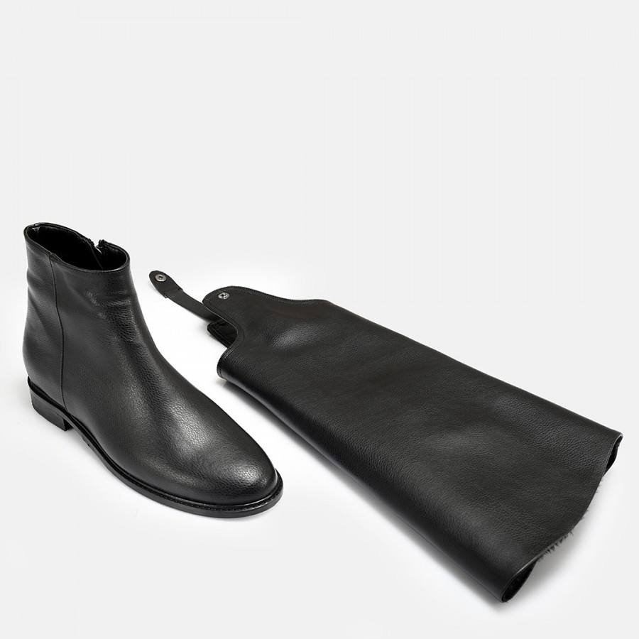 Siyah Düz Model  Binici Çizme