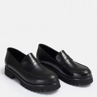 Kalın Tabanlı Loafer Ayakkabı Siyah