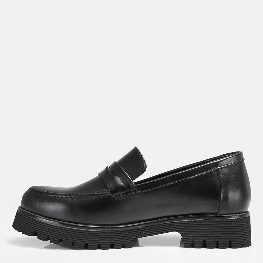 Kalın Tabanlı Loafer Ayakkabı Siyah