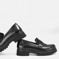 Kalın Tabanlı Loafer Ayakkabı Siyah
