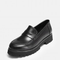 Kalın Tabanlı Loafer Ayakkabı Siyah