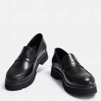 Kalın Tabanlı Loafer Ayakkabı Siyah
