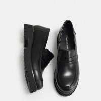 Kalın Tabanlı Loafer Ayakkabı Siyah