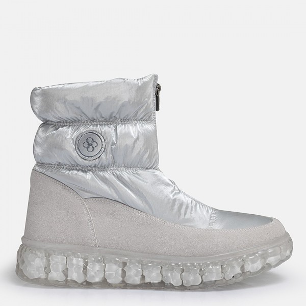 Kar Botu Gri Fermuarlı