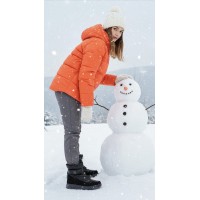 Kar Botu Siyah Parlak Kumaş