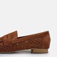 Taba Süet Kadın Loafer Ayakkabı