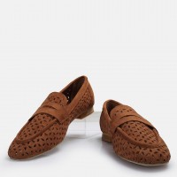 Taba Süet Kadın Loafer Ayakkabı