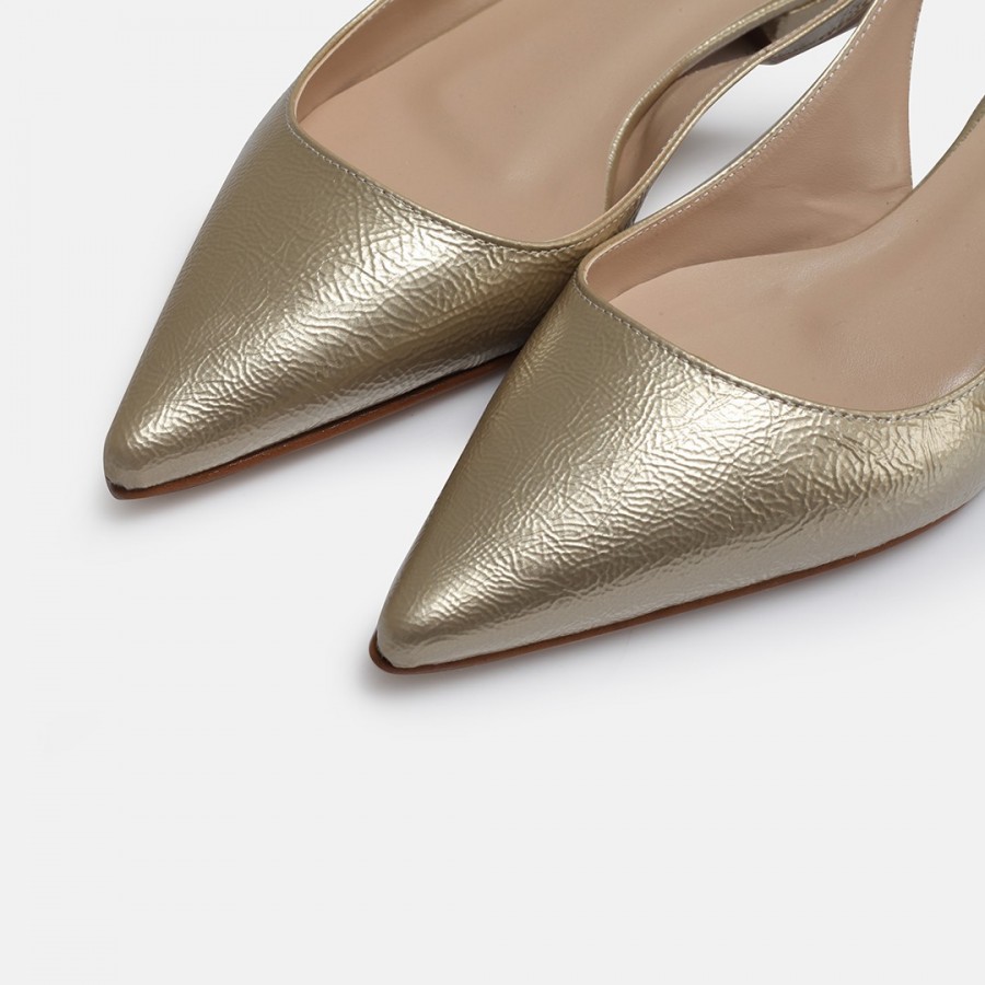 Babet Ayakkabı Altın Stiletto Model