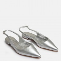 Babet Ayakkabı Gümüş Stiletto Model