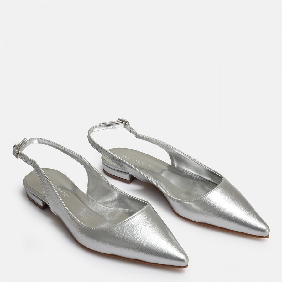 Babet Ayakkabı Gümüş Stiletto Model