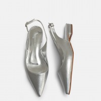 Babet Ayakkabı Gümüş Stiletto Model