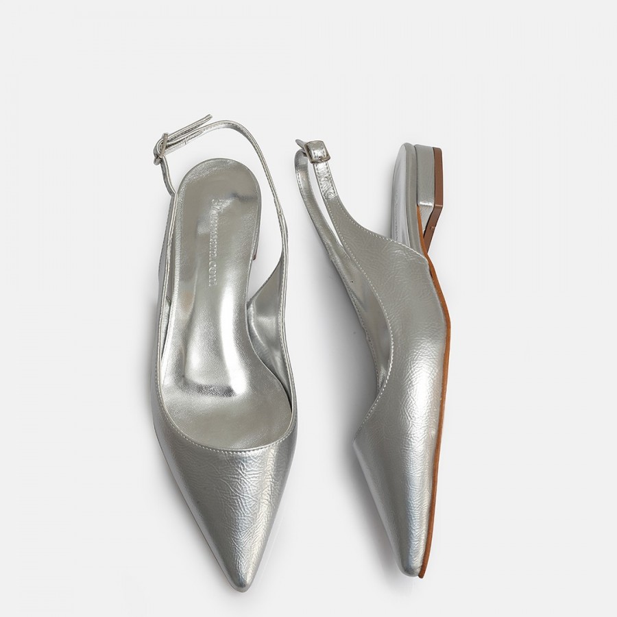 Babet Ayakkabı Gümüş Stiletto Model