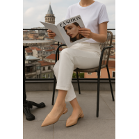 Babet Ayakkabı Nude Stiletto Model
