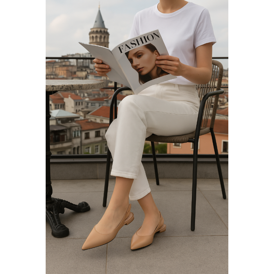 Babet Ayakkabı Nude Stiletto Model