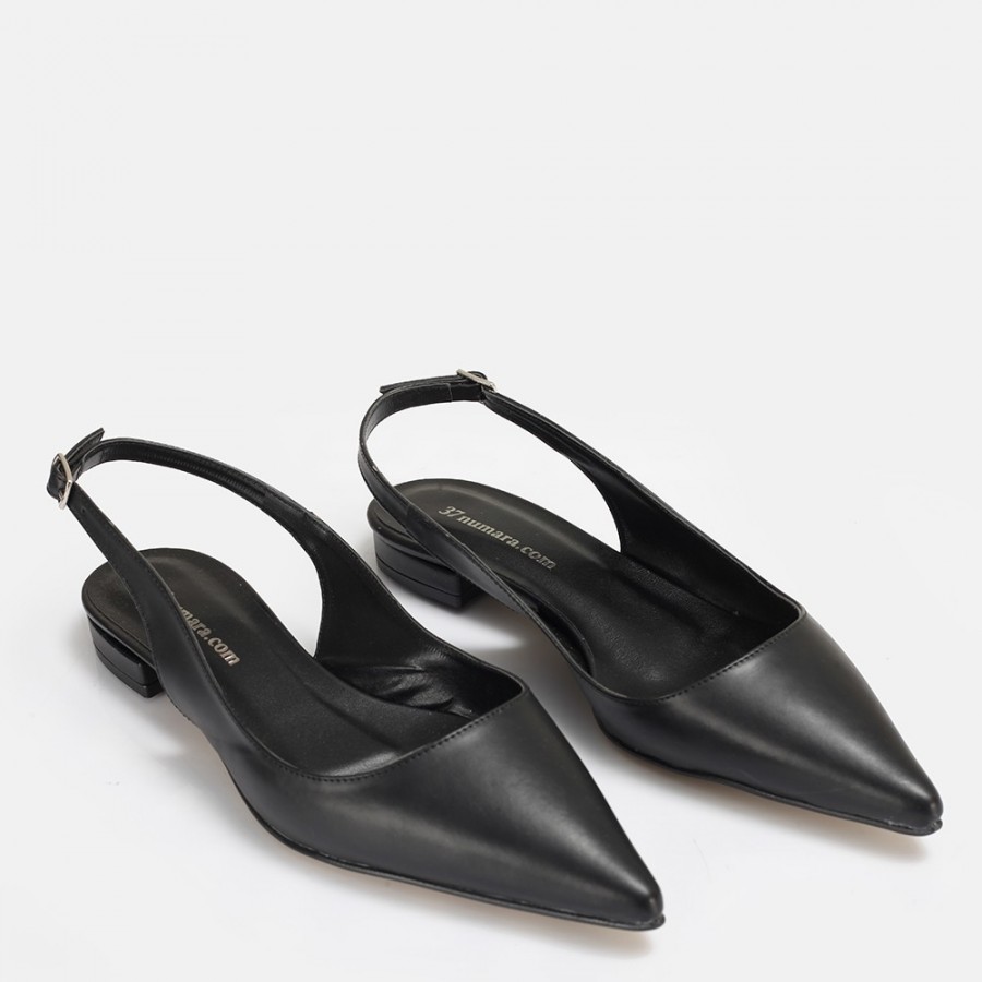Babet Ayakkabı Siyah Stiletto Model