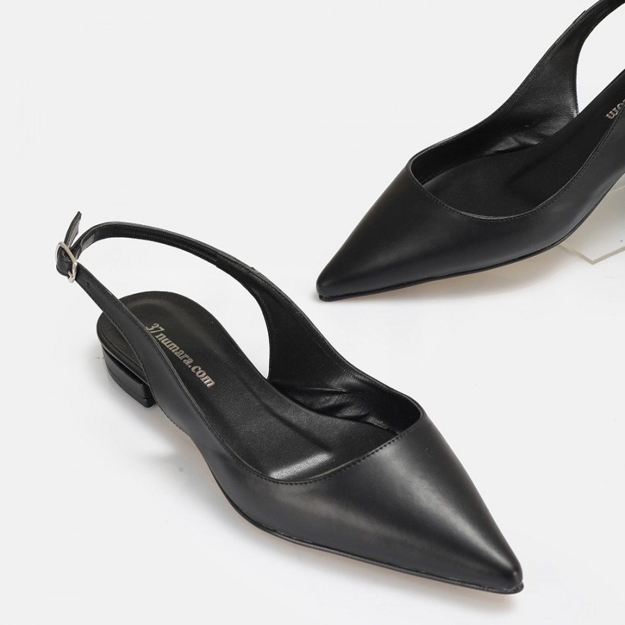 Babet Ayakkabı Siyah Stiletto Model