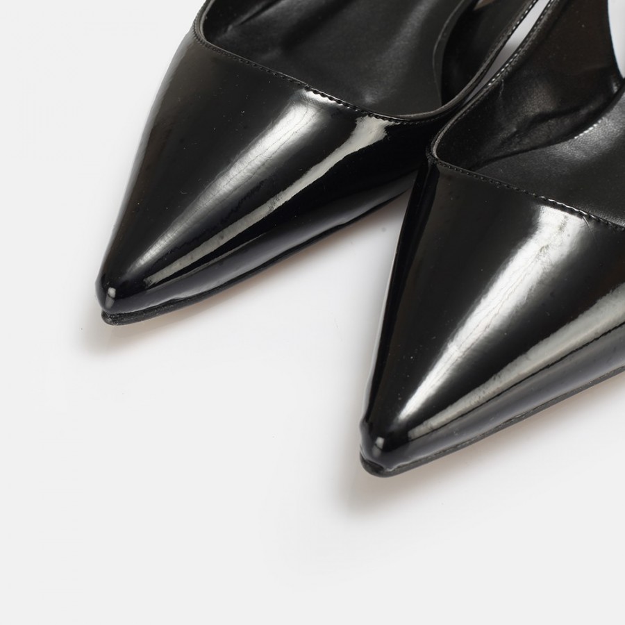 Babet Ayakkabı Siyah Rugan Stiletto Model