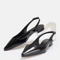 Babet Ayakkabı Siyah Rugan Stiletto Model