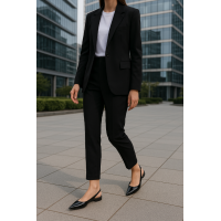 Babet Ayakkabı Siyah Rugan Stiletto Model