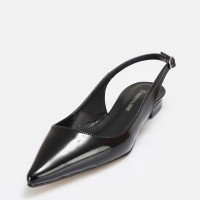 Babet Ayakkabı Siyah Rugan Stiletto Model