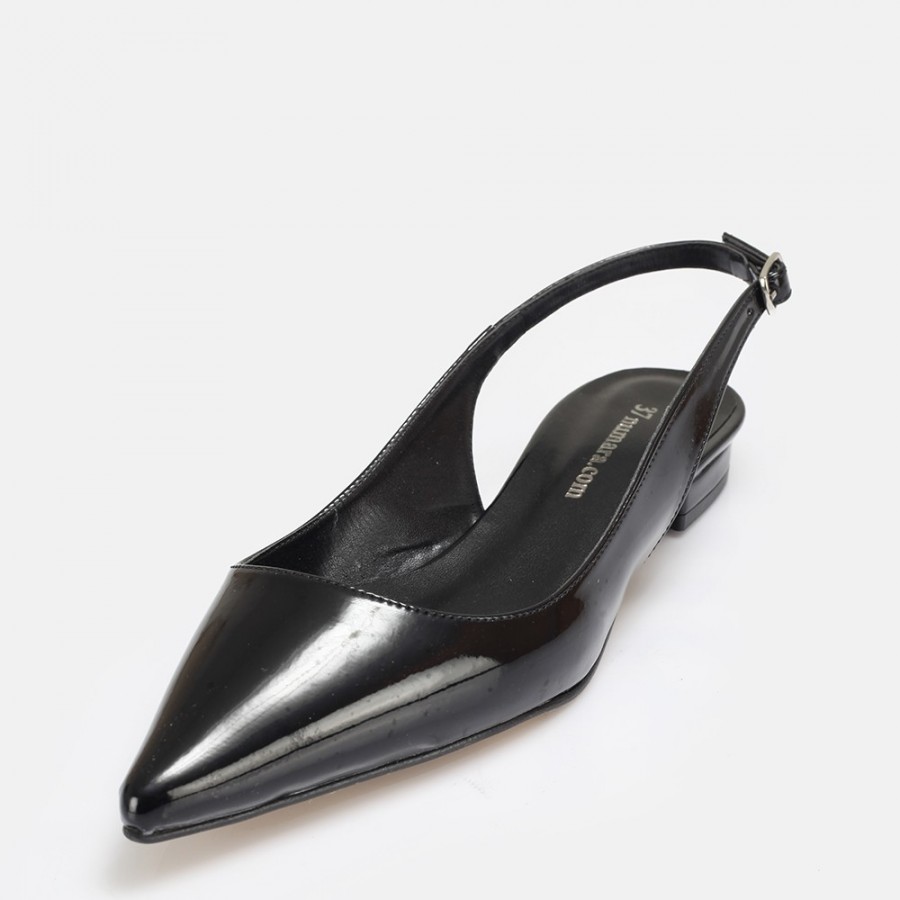 Babet Ayakkabı Siyah Rugan Stiletto Model
