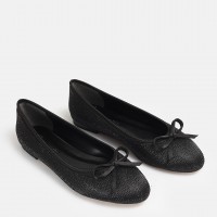 Babet Ayakkabı Siyah Taşlı