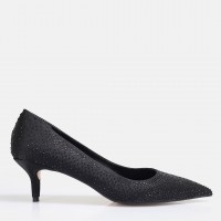 Stiletto Ayakkabı Siyah Taşlı
