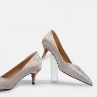 Stiletto Ayakkabı Ten Taşlı