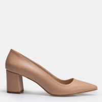 Nude Stiletto Kalın Topuklu
