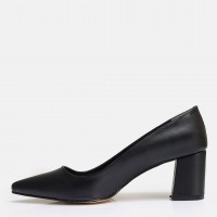 Siyah Stiletto Kalın Topuklu