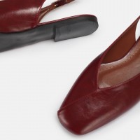 Babet Ayakkabı Bordo Arkası Açık