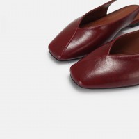 Babet Ayakkabı Bordo Arkası Açık