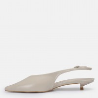 Stiletto Bej Kısa Ökçeli