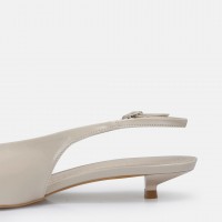Stiletto Bej Kısa Ökçeli