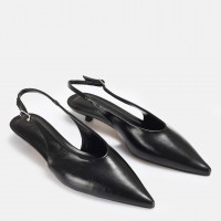 Stiletto Siyah Kısa Ökçeli