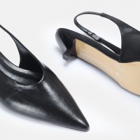 Stiletto Siyah Kısa Ökçeli