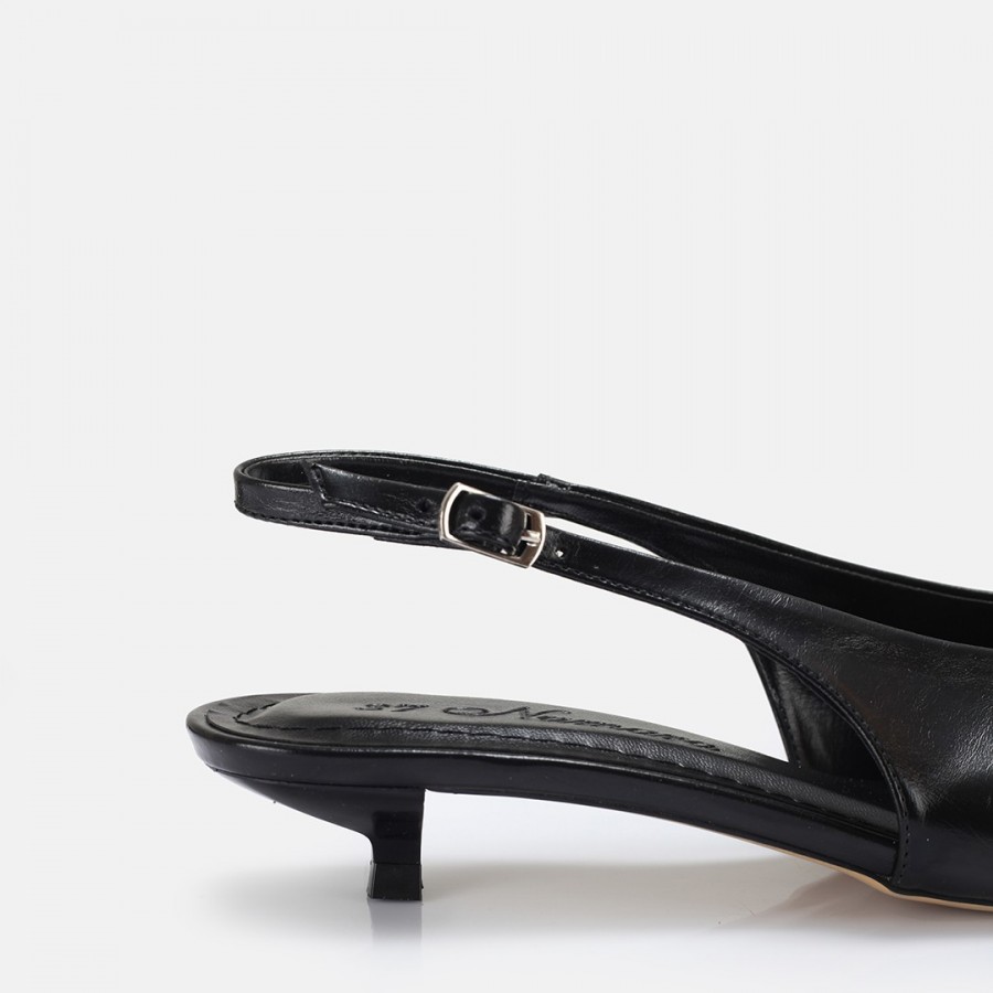 Stiletto Siyah Kısa Ökçeli