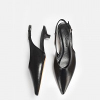 Stiletto Siyah Kısa Ökçeli