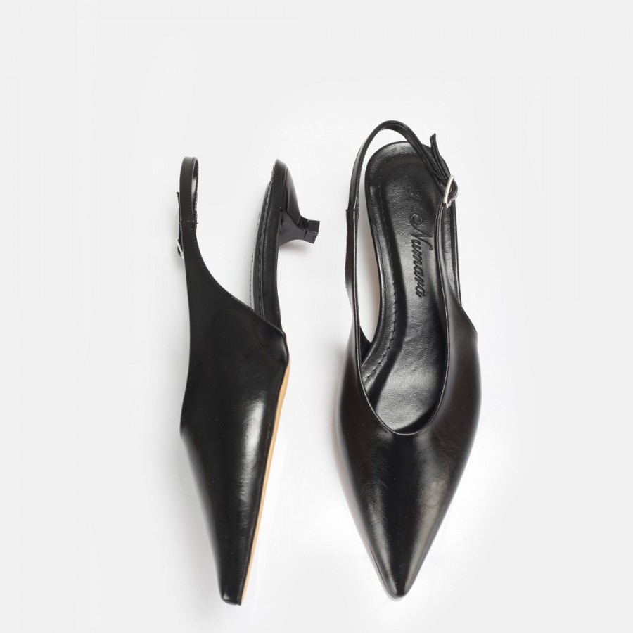 Stiletto Siyah Kısa Ökçeli