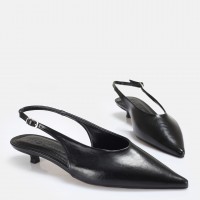 Stiletto Siyah Kısa Ökçeli