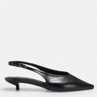Stiletto Siyah Kısa Ökçeli