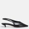 Stiletto Siyah Kısa Ökçeli