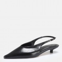 Stiletto Siyah Kısa Ökçeli