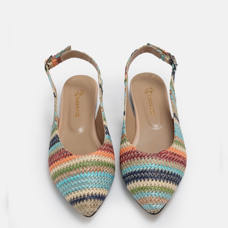 Babet Ayakkabı Hasır Renkli