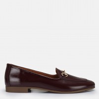 Loafer Ayakkabı Bordo Hakiki Deri Rugan