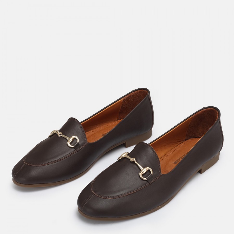 Loafer Ayakkabı Kahverengi Hakiki Deri