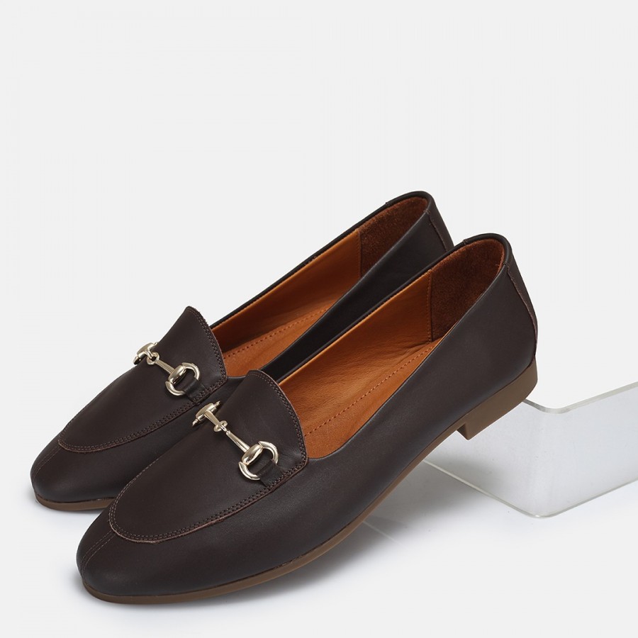Loafer Ayakkabı Kahverengi Hakiki Deri